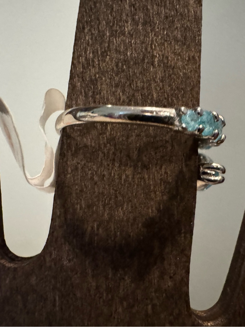 Bomb Party 925 Blue Teardrop Crystal Wrap Ring - Picture 4 of 7